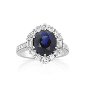 Sapphire and Diamond Ring