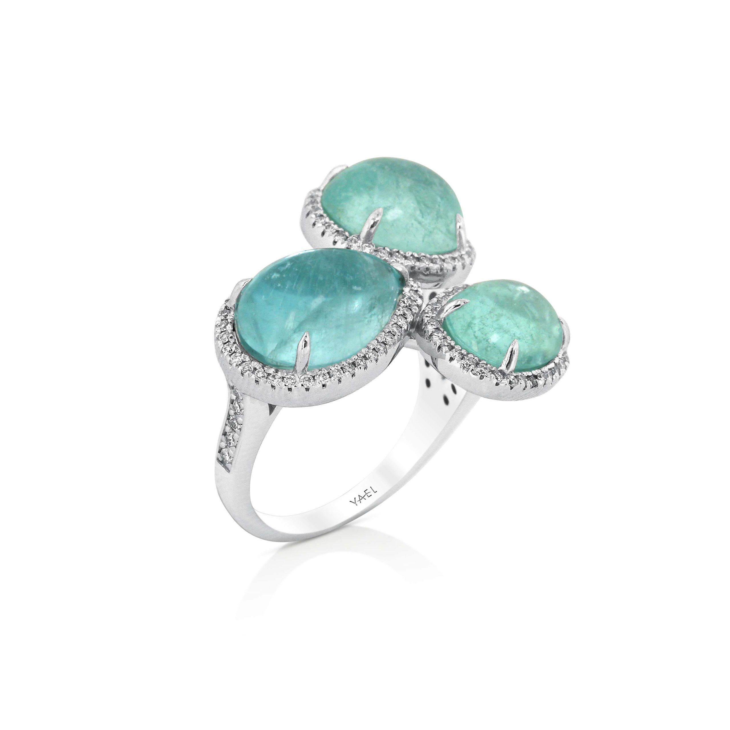 Trio Paraiba Diamond Ring - Image 3