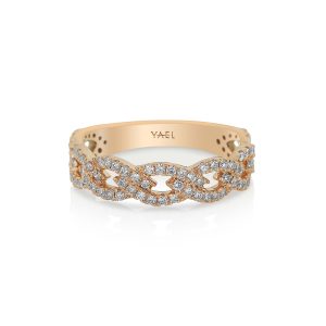 Rose Gold Diamond Stackable Band