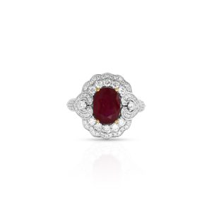 Ruby and Diamond Cocktail Ring