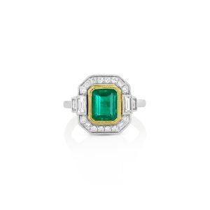 Emerald and Diamond Ring