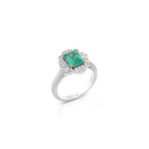 Emerald and Diamond Ring
