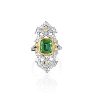 Tourmaline and Diamond Cocktail Ring