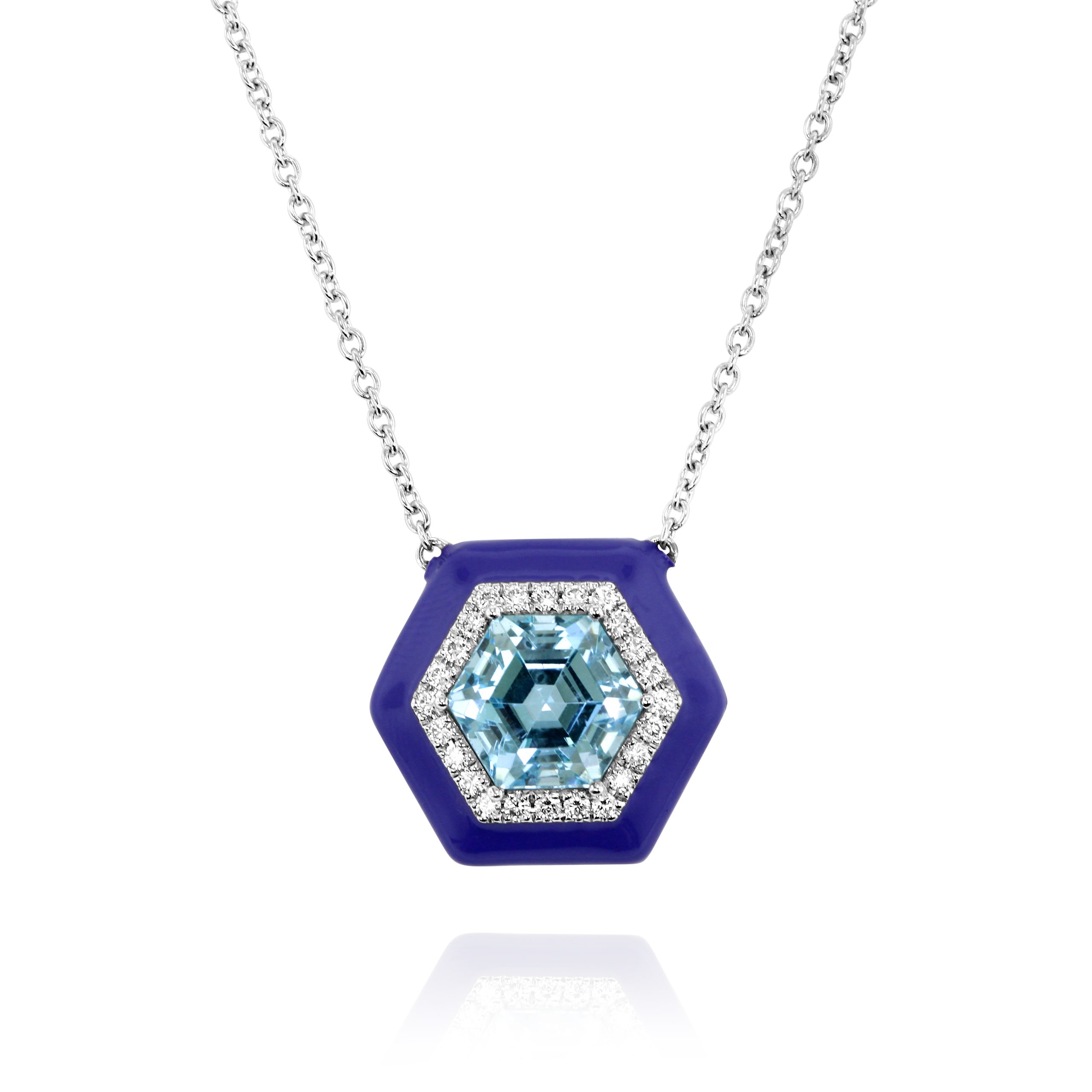 Hex Aquamarine Pendant