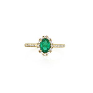 Emerald and Diamond Ring