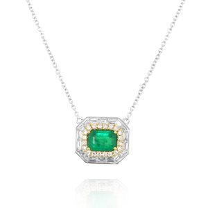 Emerald and Diamond Pendant