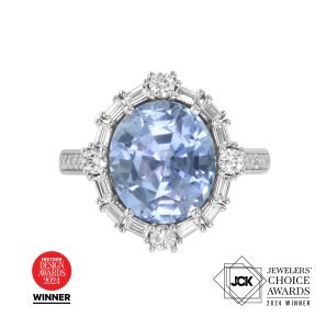 No Heat Blue Sapphire Ring