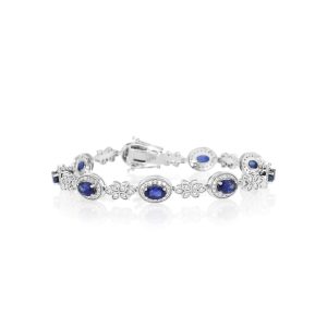 Blue Sapphire Tennis Bracelet