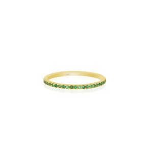 Tsavorite Slim Stackable Band