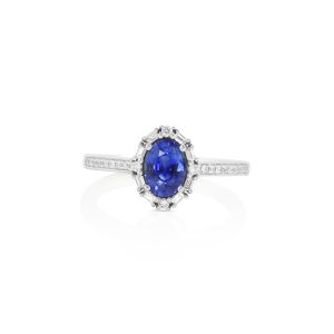 Oval Blue Sapphire Ring