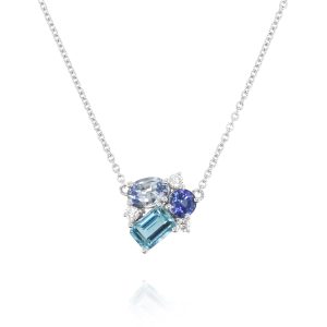 Blue Topaz & Ice Sapphire Necklace