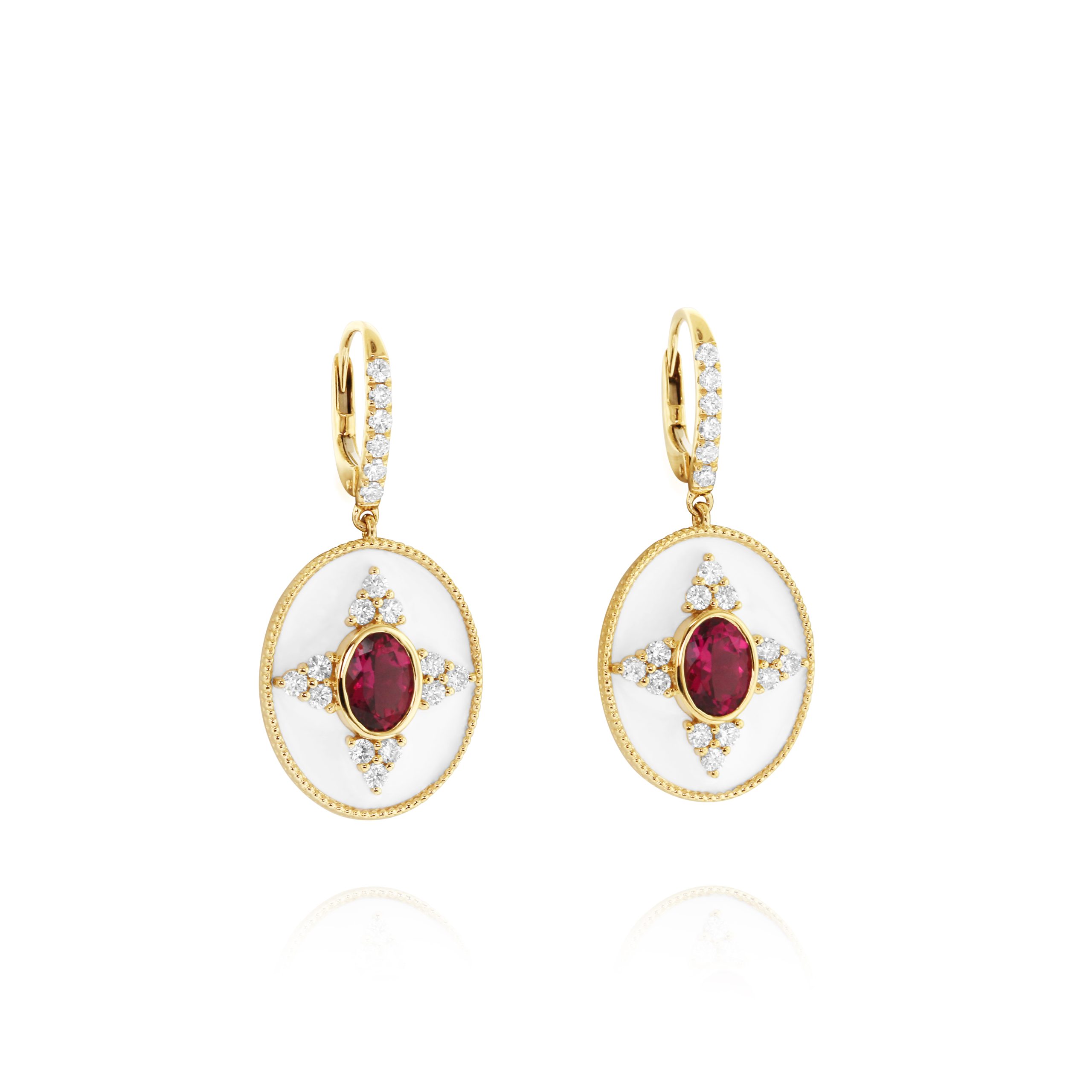Regalia Oval Rubellite Earrings