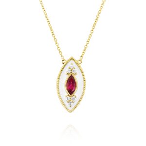 Regalia Marquise Rubellite Pendant