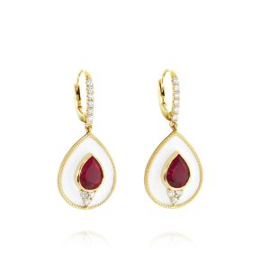 Regalia Teardrop Rubellite Earrings