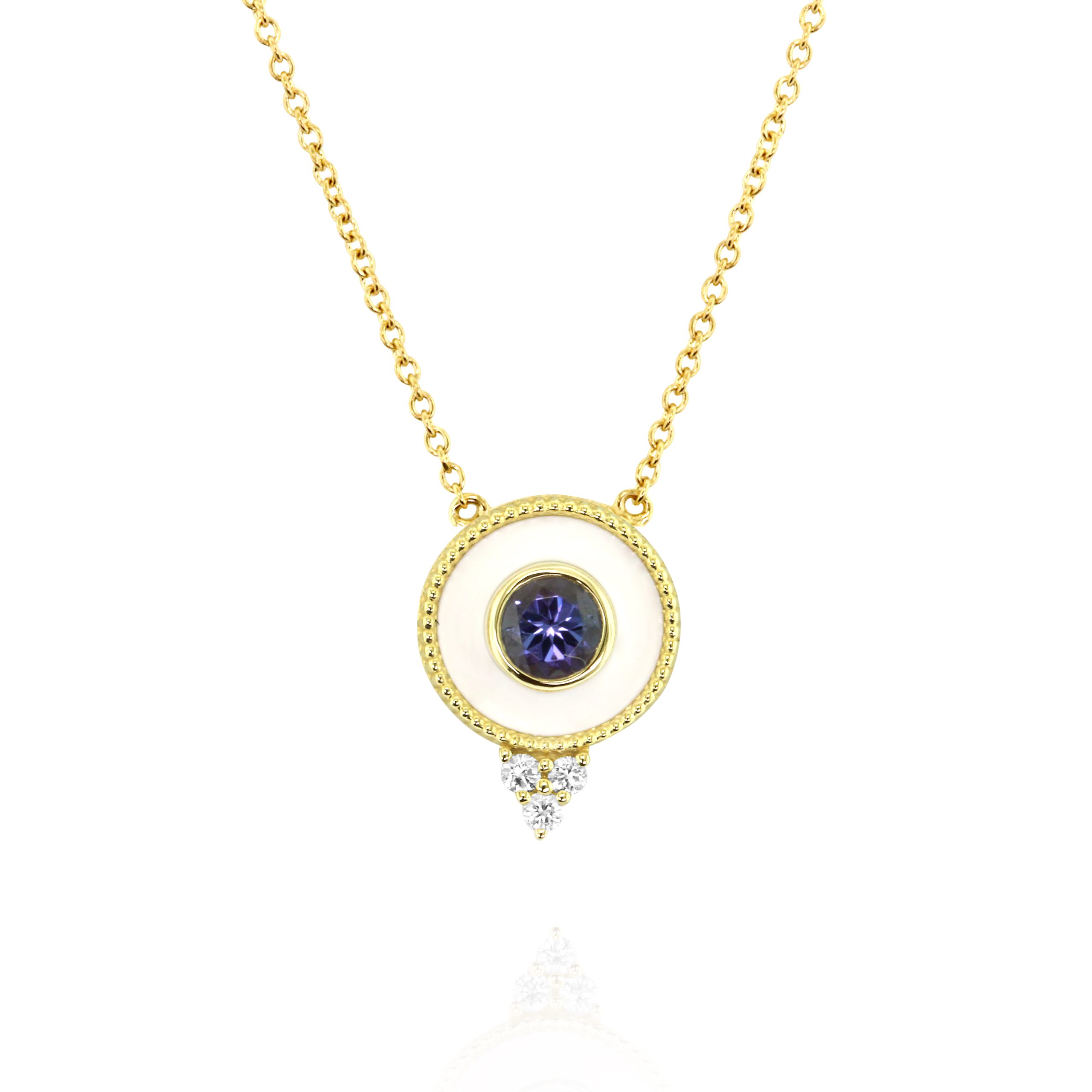 Regalia Small Round Tanzanite Pendant