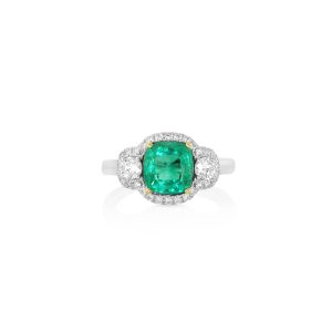 Emerald and Diamond Ring