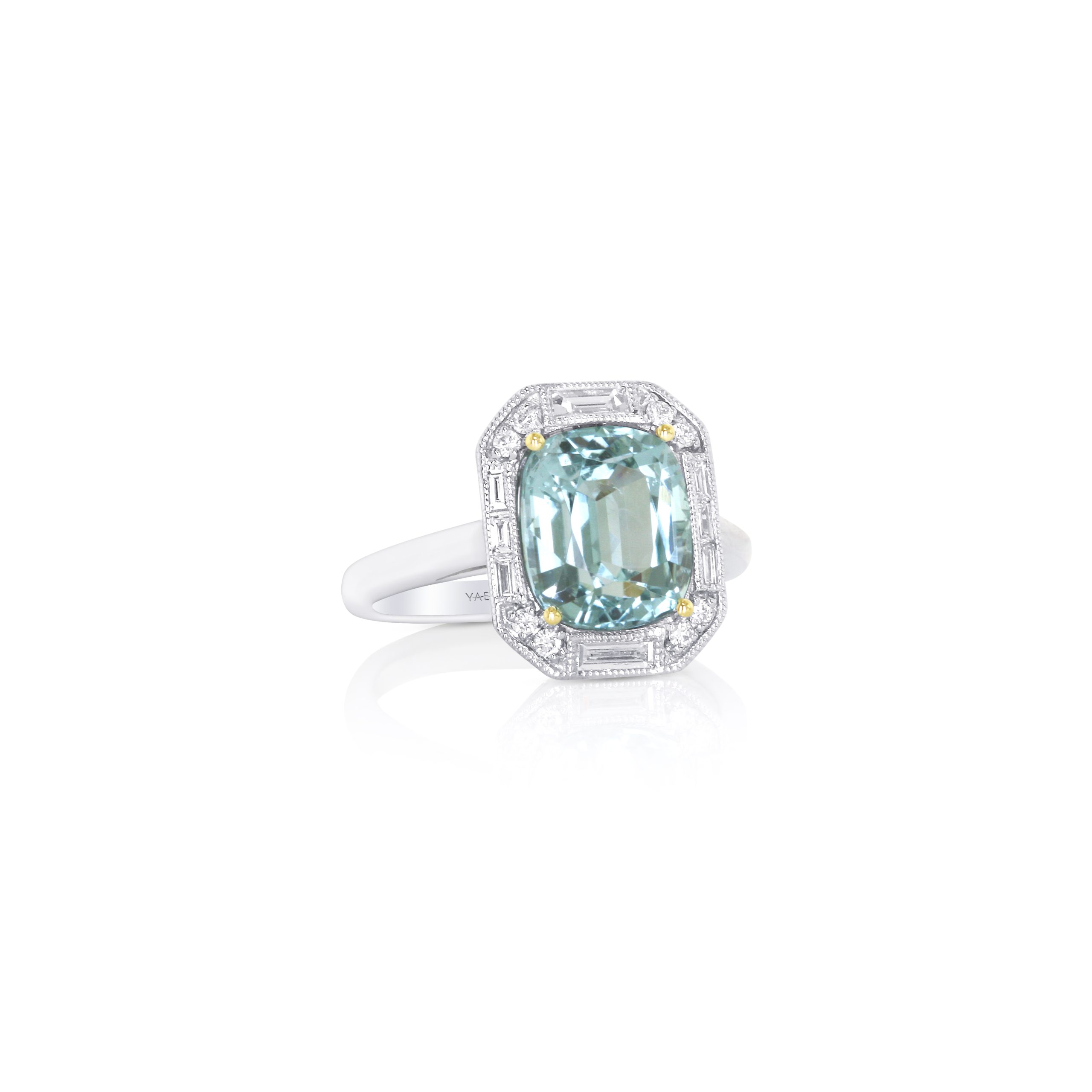 Cushion Green Tourmaline Ring - Image 2