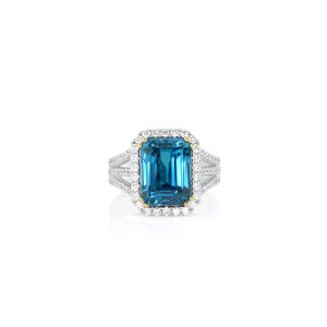 Blue Zircon Ring