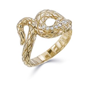 Ruby-Eyed Serpent Ring