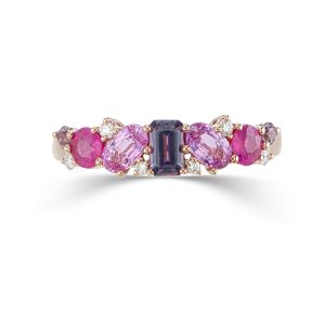 Purple Spinel & Sapphire Ring