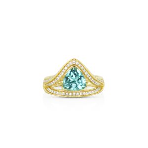 Trillion Paraiba Ring