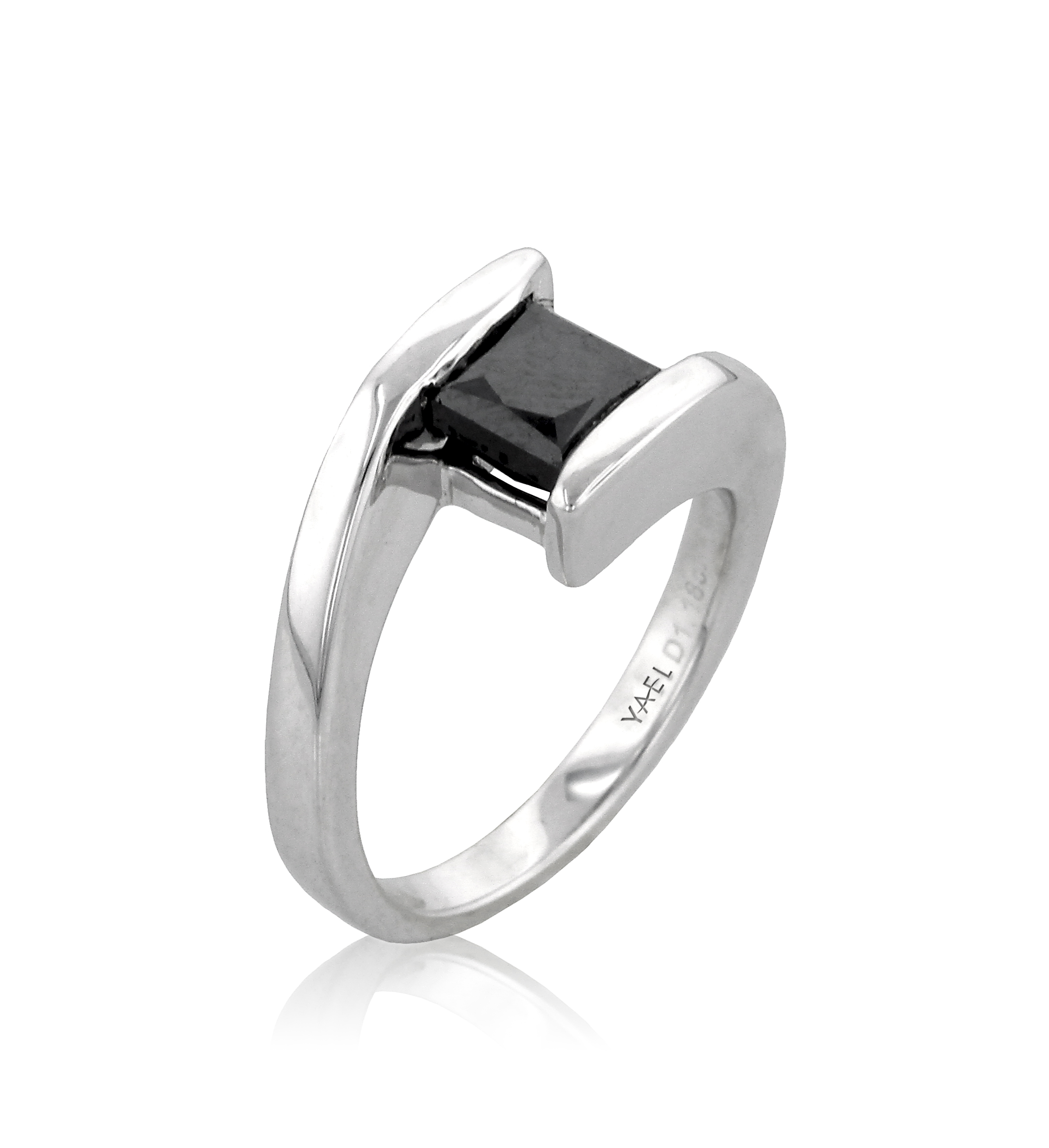 custom black diamond engagement ring